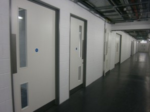 A set of fire rated doors